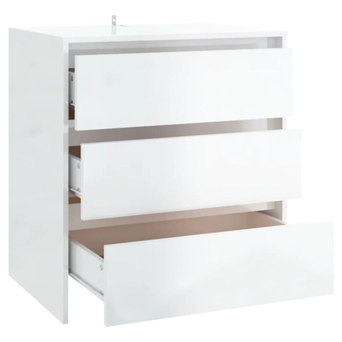 VIDAXL Buffet Blanc brillant 70x41x75 cm Bois d'ingenierie