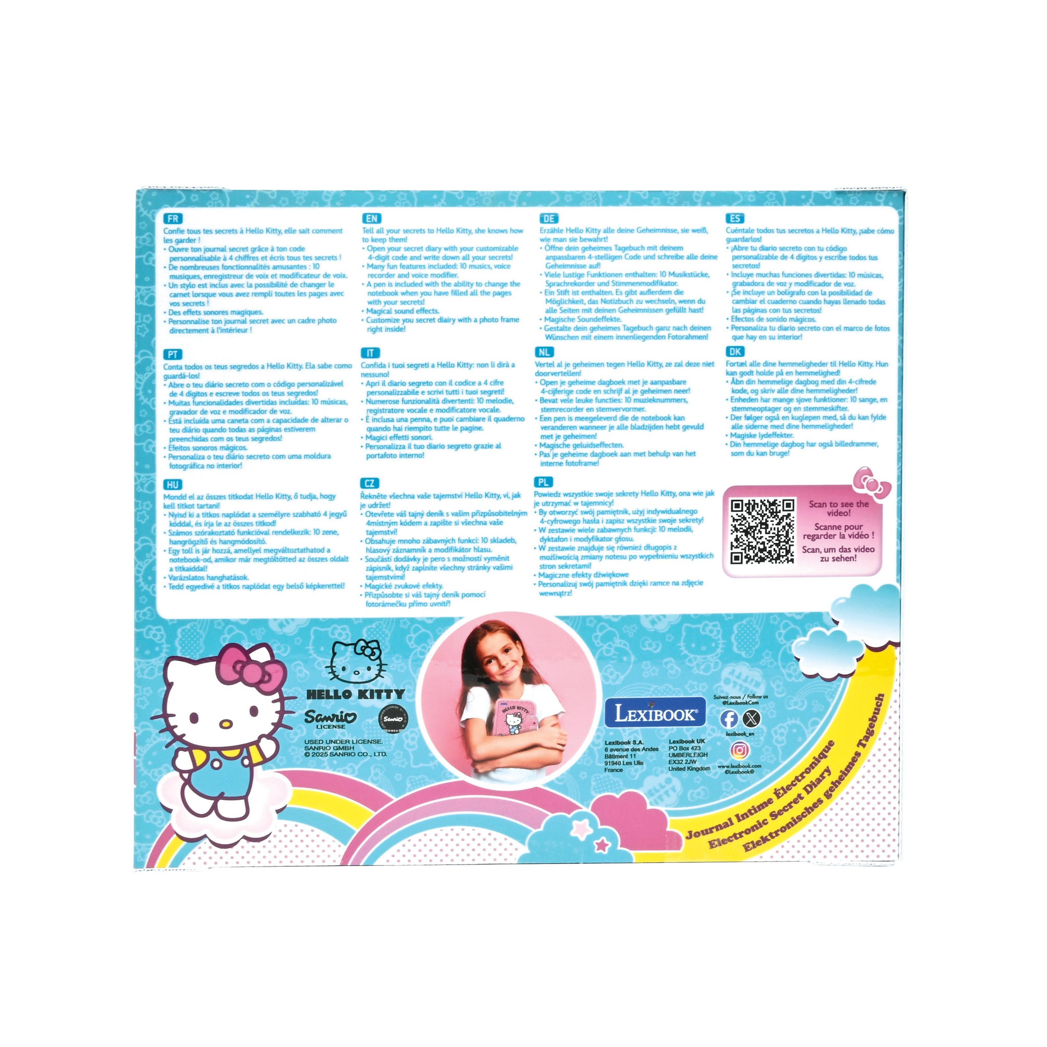 Voir la diapositive 5 : Lexibook Journal intime électronique avec coffre-fort Hello Kitty
