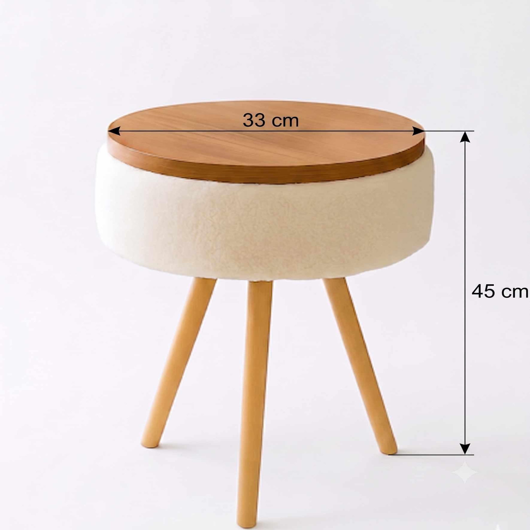 Voir la diapositive 3 : Habitat et Jardin Table d'Appoint en bois   Zgn   - Ø33 x 45 cm - Blanc