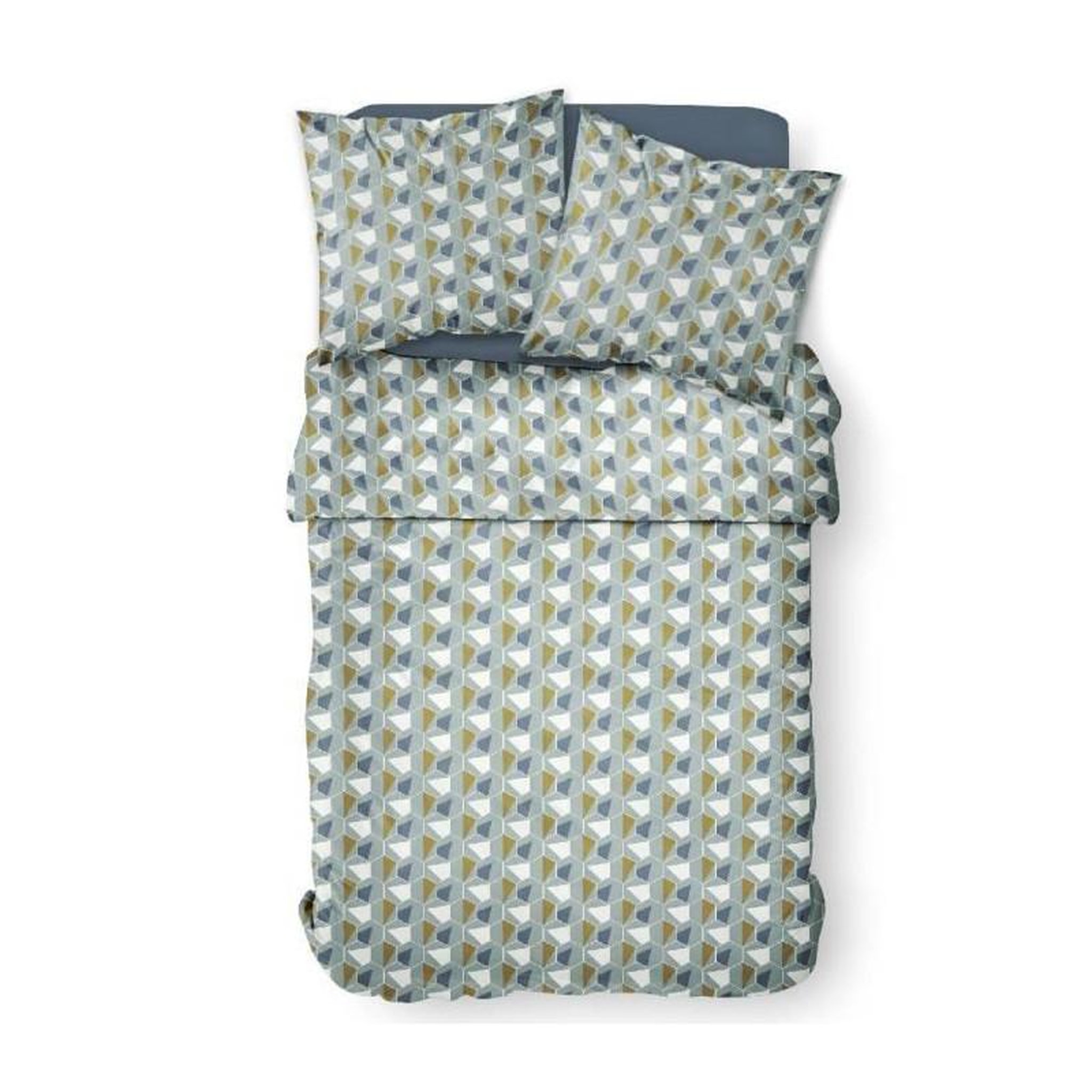 Today PARURE DE LIT TODAY - HOUSSE DE COUETTE 240X260 + 2 TAIES D OREILLER 63X63 - 100% COTON 57 fils - Mawira 2.19