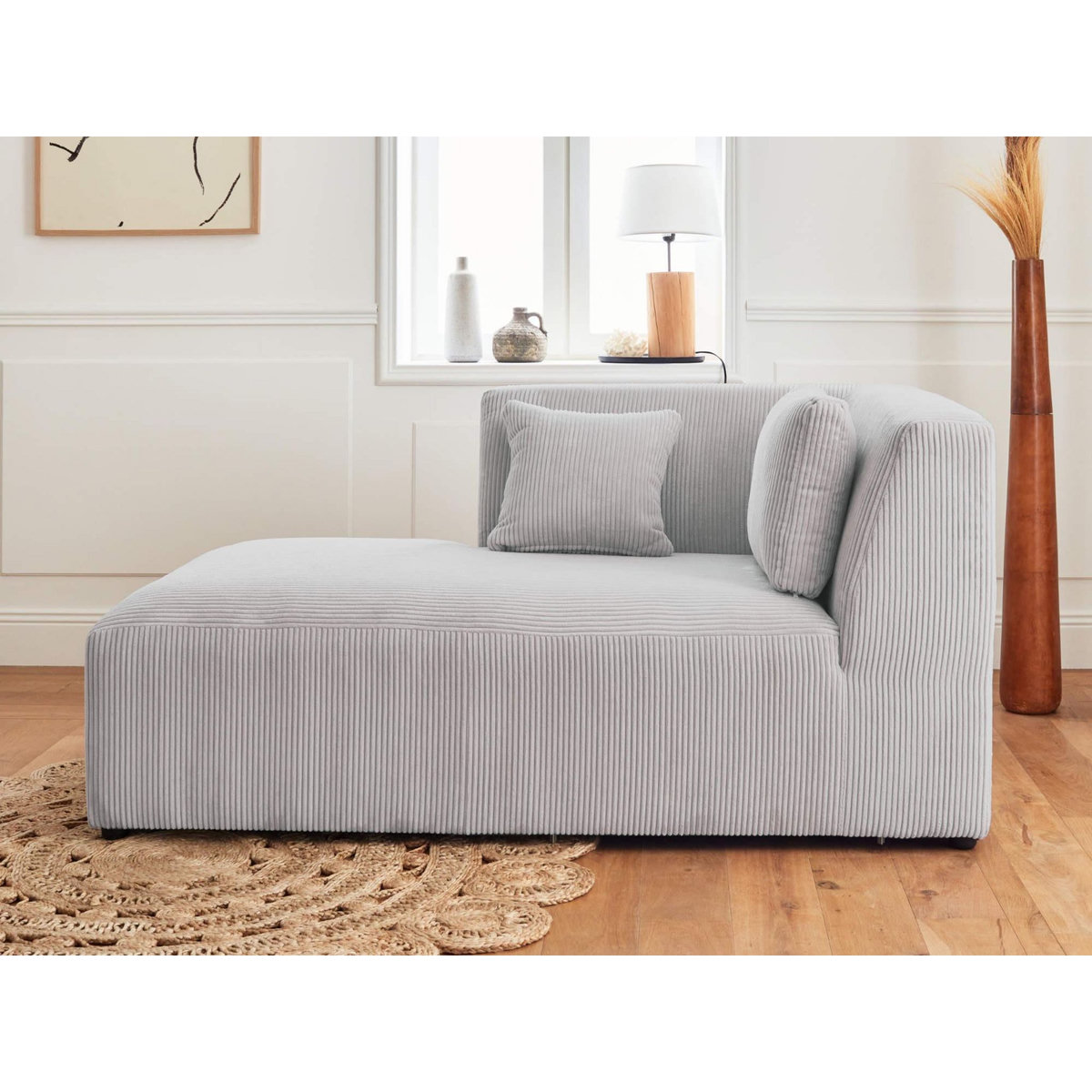 LISA DESIGN Victoire - canapé modulable d'angle gauche - 4 places - en velours côtelé