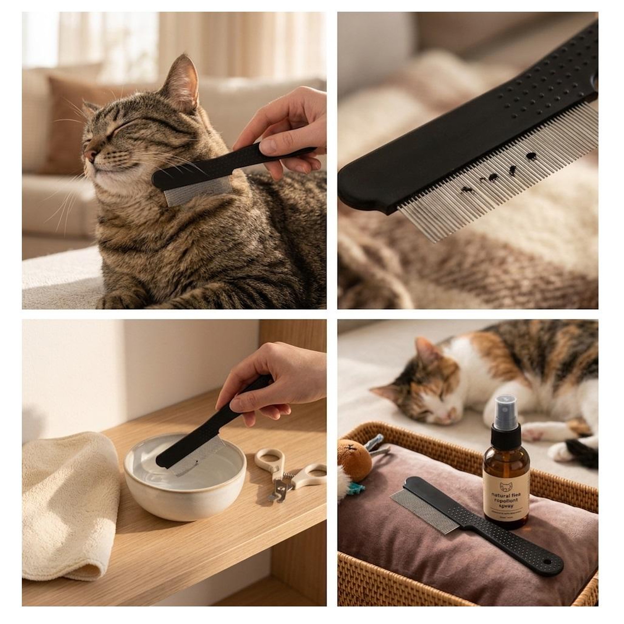 Voir la diapositive 5 : Eden Peigne a puces moby comfort pour chat