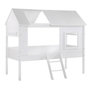 Voir la diapositive 2 : Paris Prix Pack - Lit Cabane Enfant & Sommier  Charlotte  90x200cm Blanc