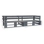 Voir la diapositive 4 : VIDAXL Canape palette de jardin 2 places gris bois