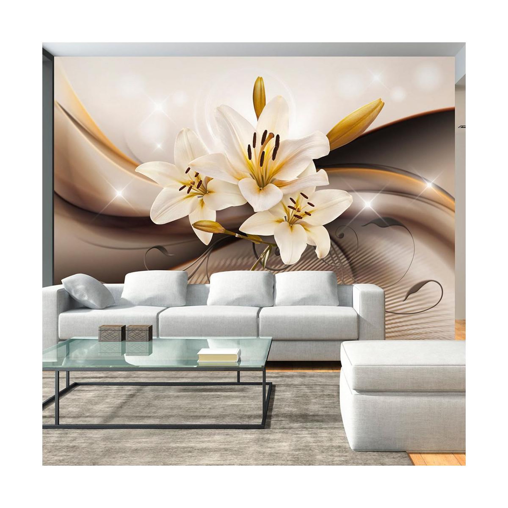 Voir la diapositive 1 : Paris Prix Papier Peint  Golden Lily