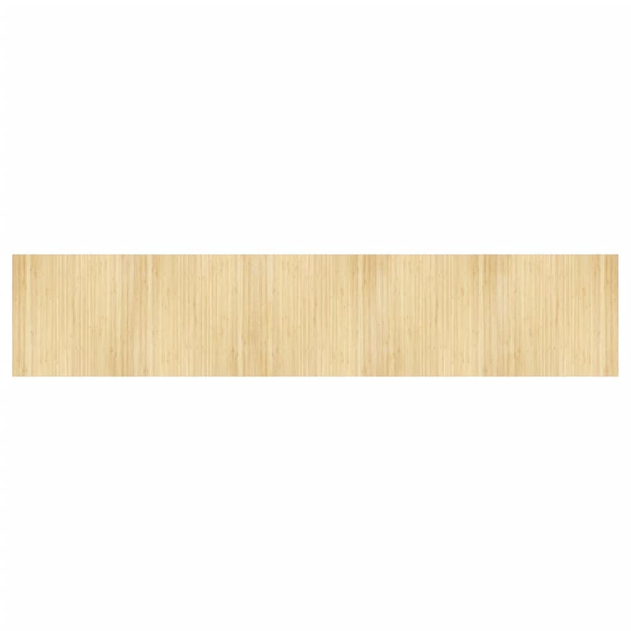 Voir la diapositive 2 : VIDAXL Tapis rectangulaire naturel clair 100x500 cm bambou