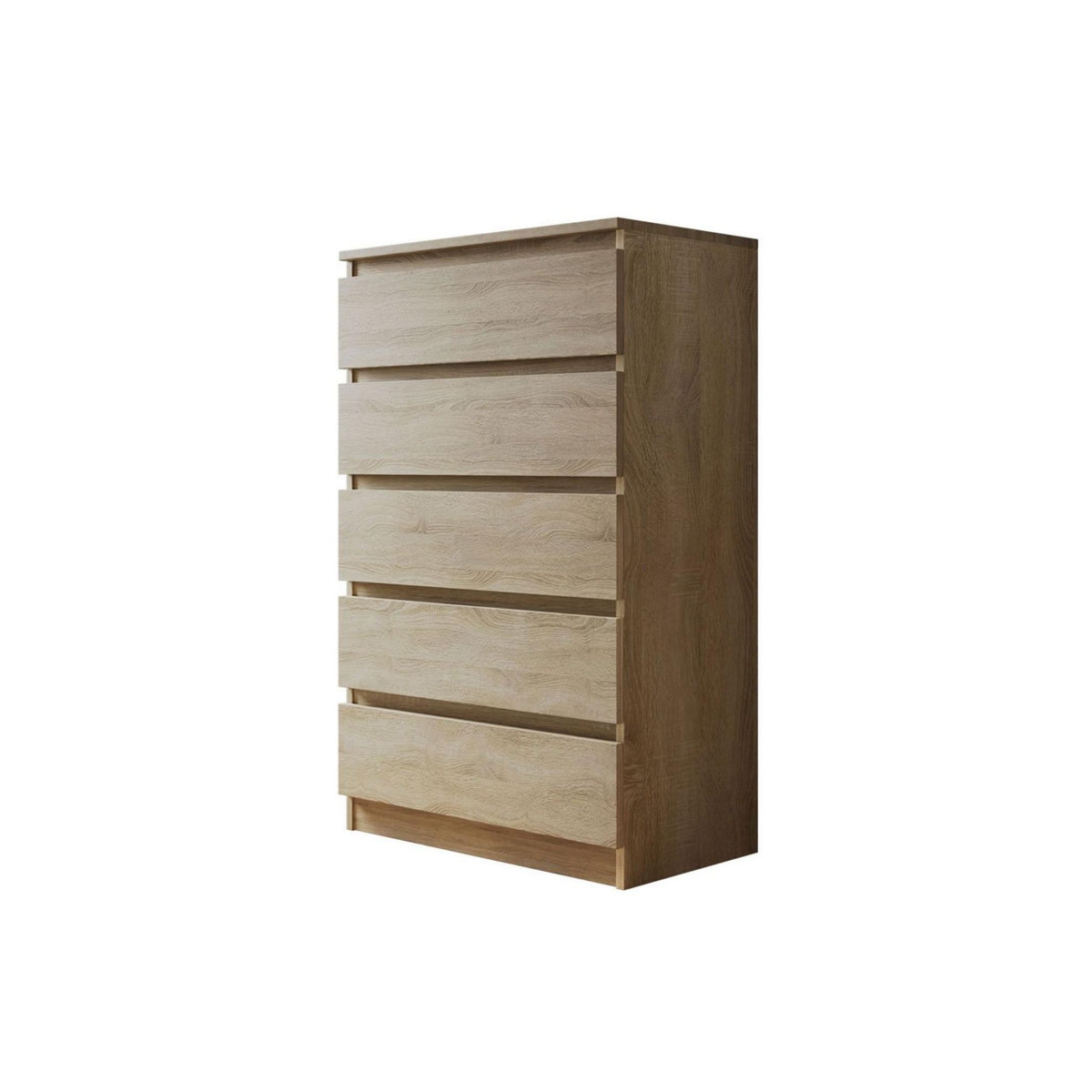 BEST MOBILIER Celia - commode 5 tiroirs - effet bois - 70 cm - style contemporain