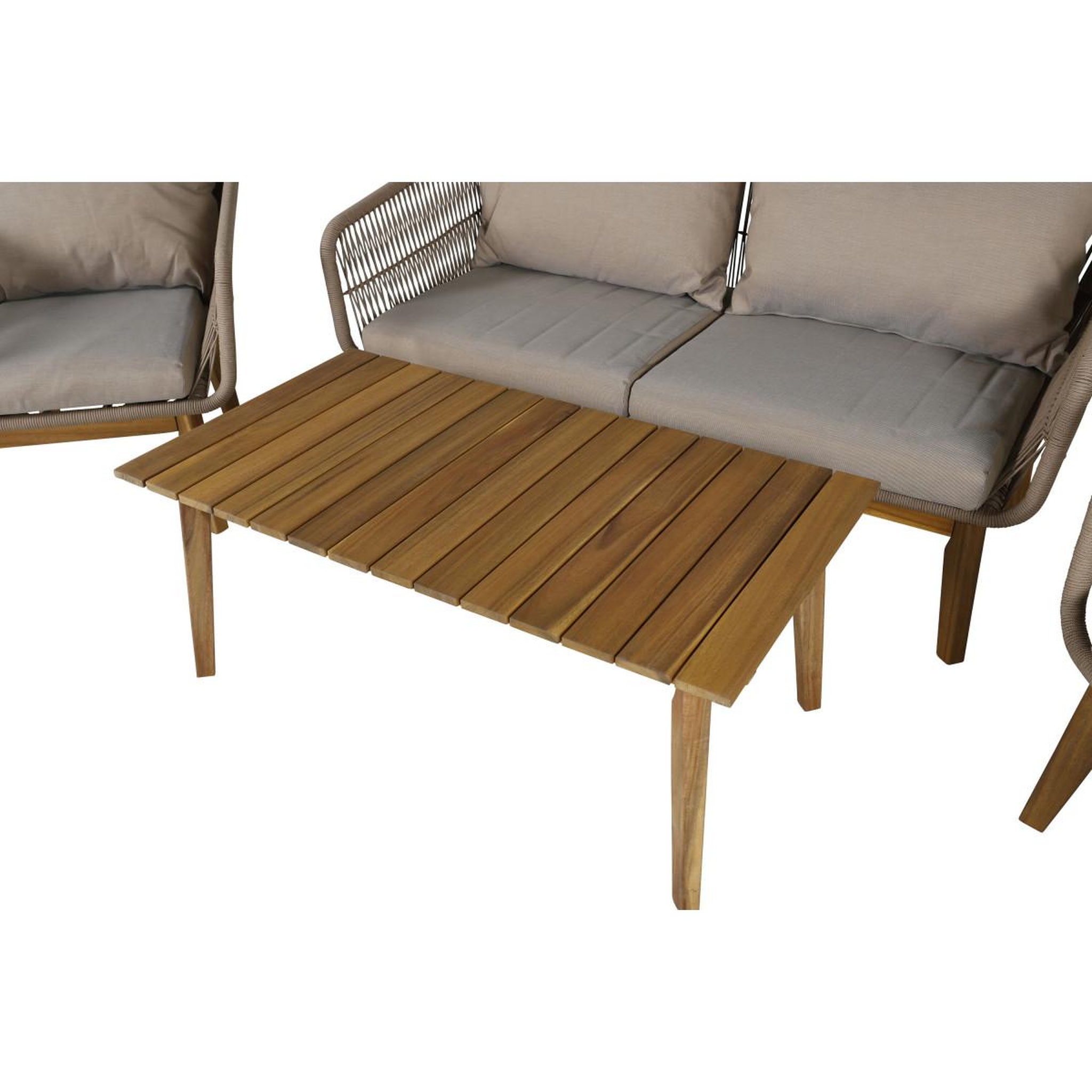 Voir la diapositive 3 : Paris Prix Salon de jardin en bois  chania  164cm beige