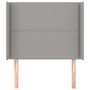 Voir la diapositive 3 : VIDAXL Tete de lit avec oreilles Gris clair 103x16x118/128 cm Tissu