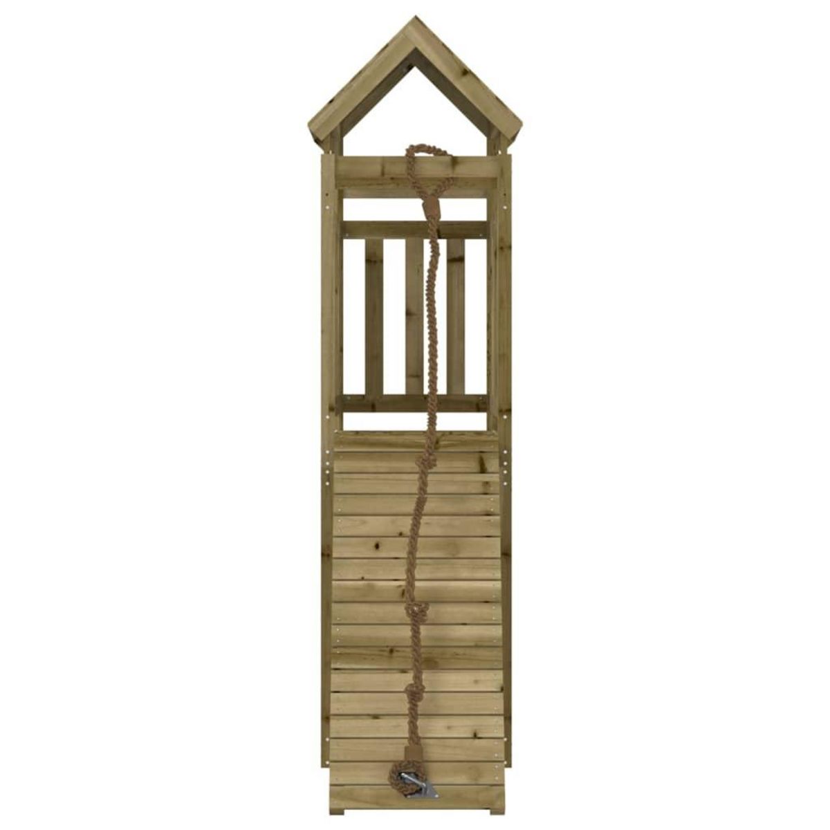 VIDAXL Maisonnette de jeu avec mur d'escalade bois de pin impregne
