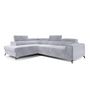 Voir la diapositive 4 : BEST MOBILIER Talisay - canapé d'angle gauche - 5 places - convertible avec coffre - en velours
