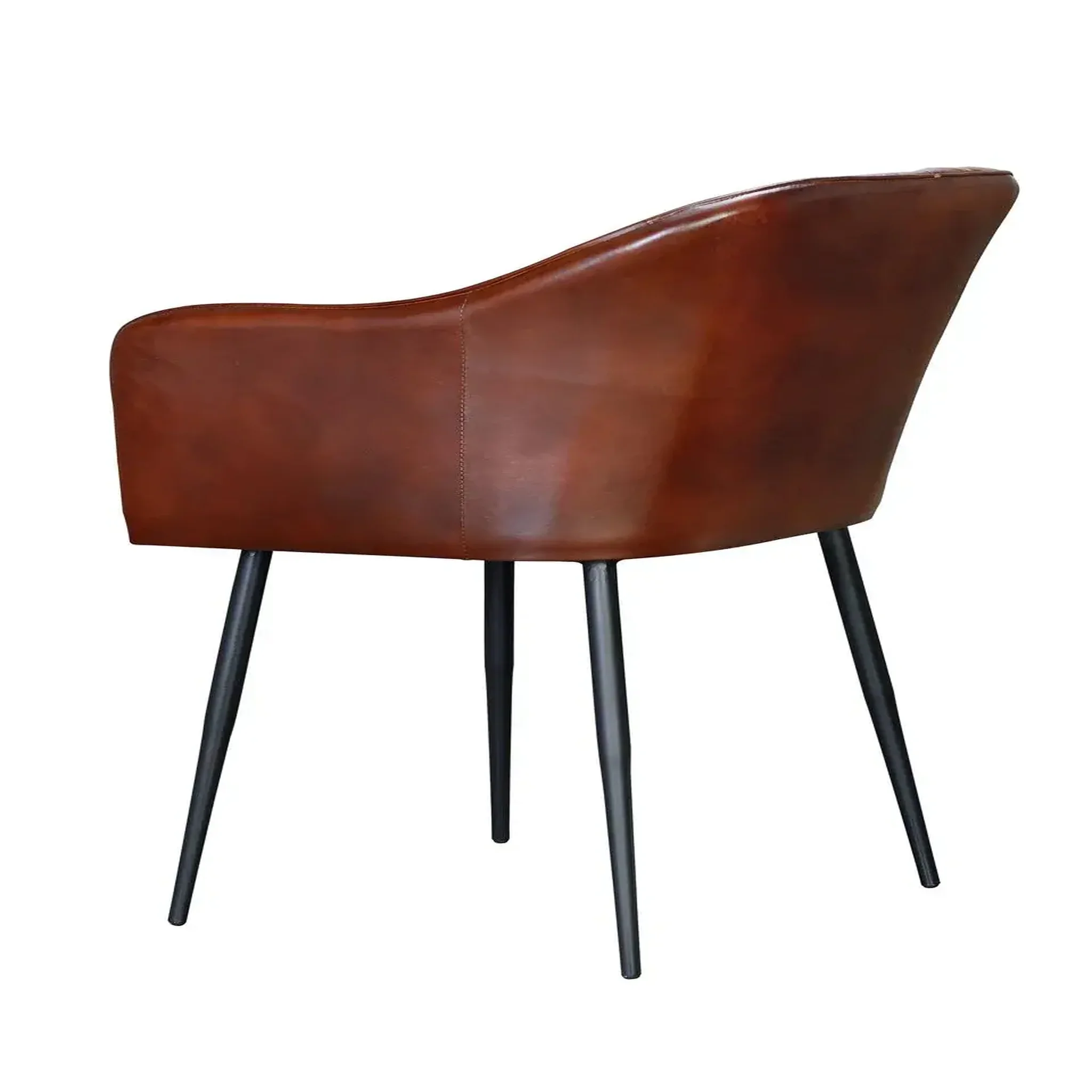 Voir la diapositive 3 : GINER Y COLOMER SL Fauteuil en cuir 54 cm style industriel vintage