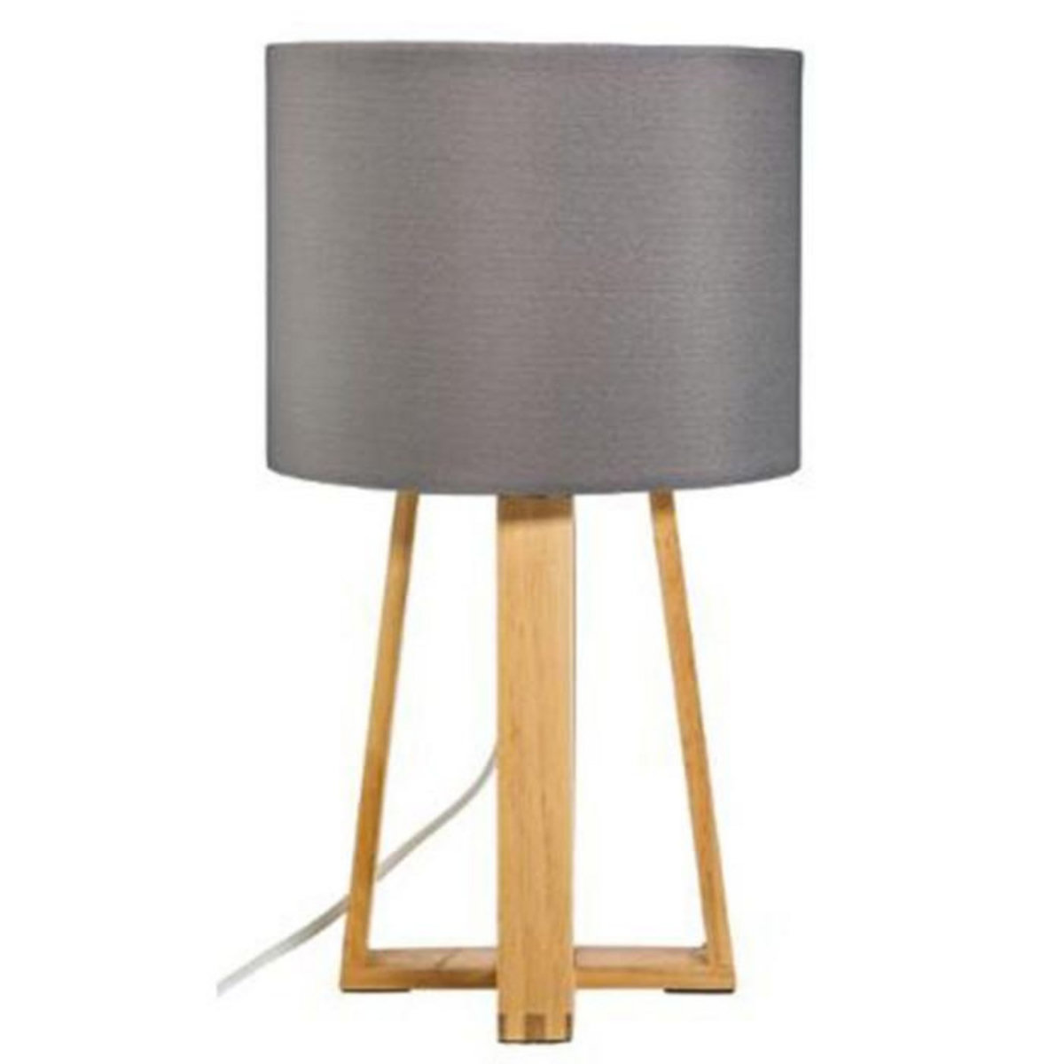 ATMOSPHERA Lampe à Poser en Bois  Scandinave  35cm Gris