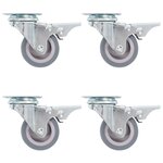 VIDAXL Roulettes pivotantes avec frein double 4 pcs 50 mm