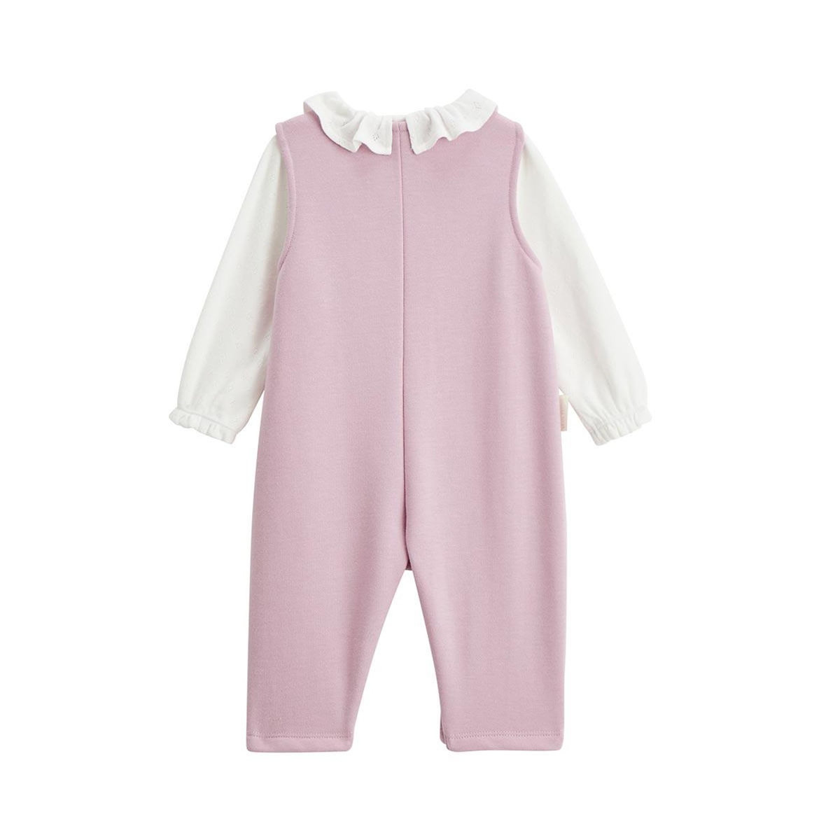 Petit Béguin Ensemble salopette bébé en molleton et t-shirt Miss Chatchatchat