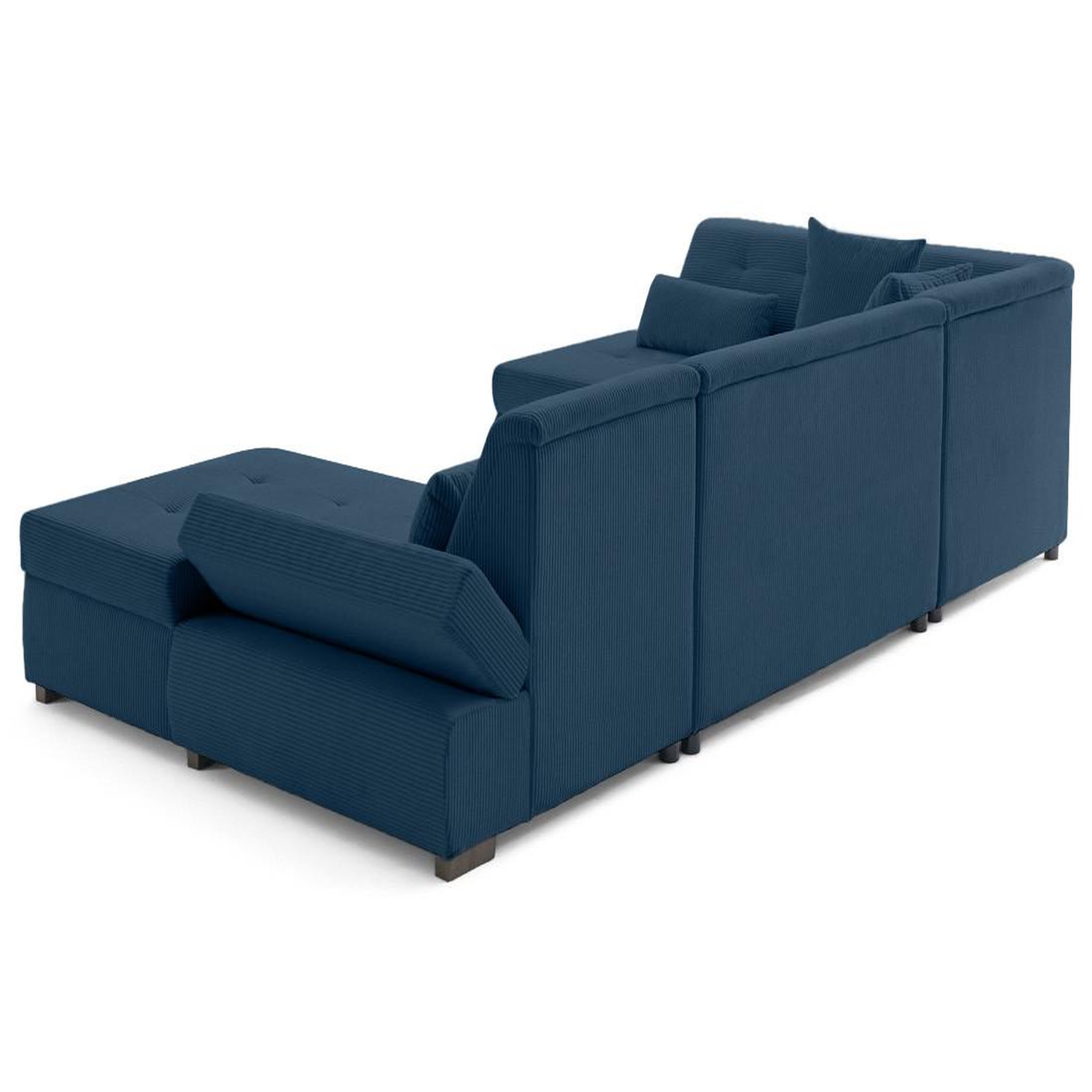 Voir la diapositive 5 : BEST MOBILIER Vermont - canapé panoramique d'angle gauche 7 places en velours côtelé