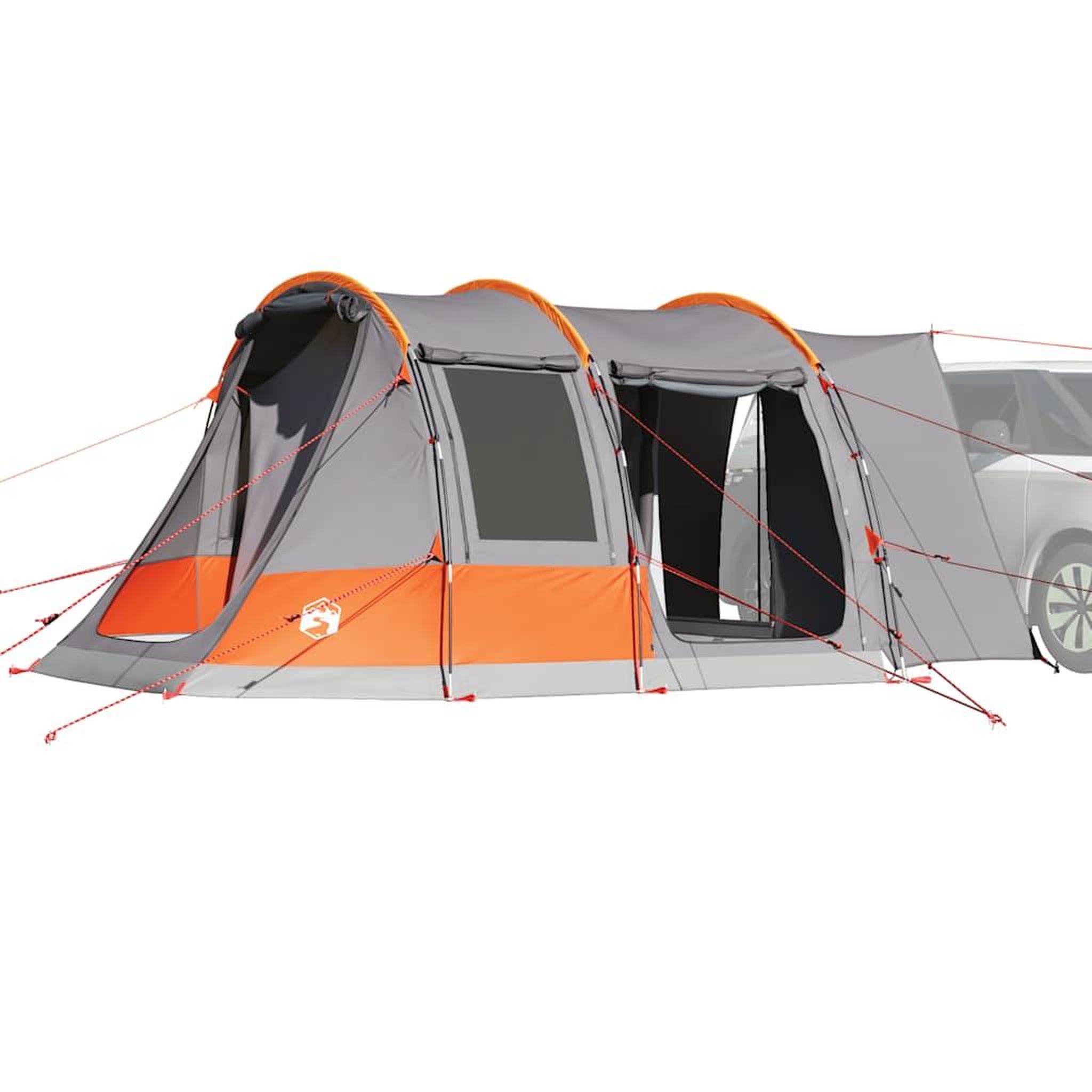 VIDAXL Tente de voiture 2 personnes gris et orange impermeable