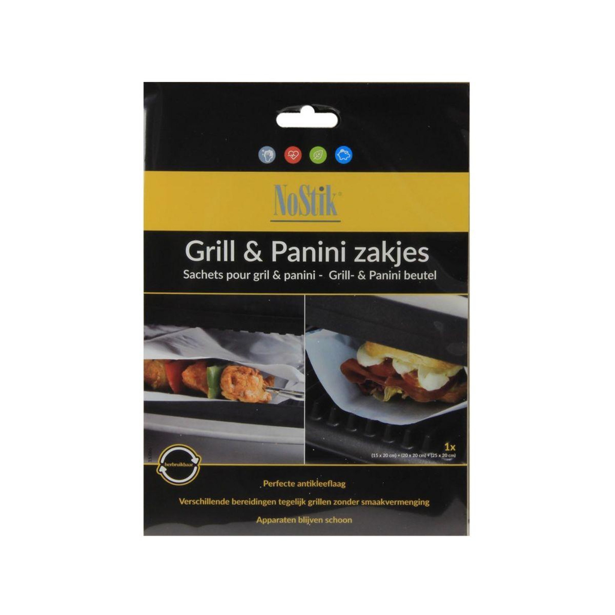 Voir la diapositive 2 : NOSTIK SET 3 SACS DE CUISSON PANINI