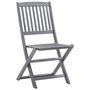 Voir la diapositive 4 : VIDAXL Chaises pliables d'exterieur lot de 6 et coussins Bois d'acacia