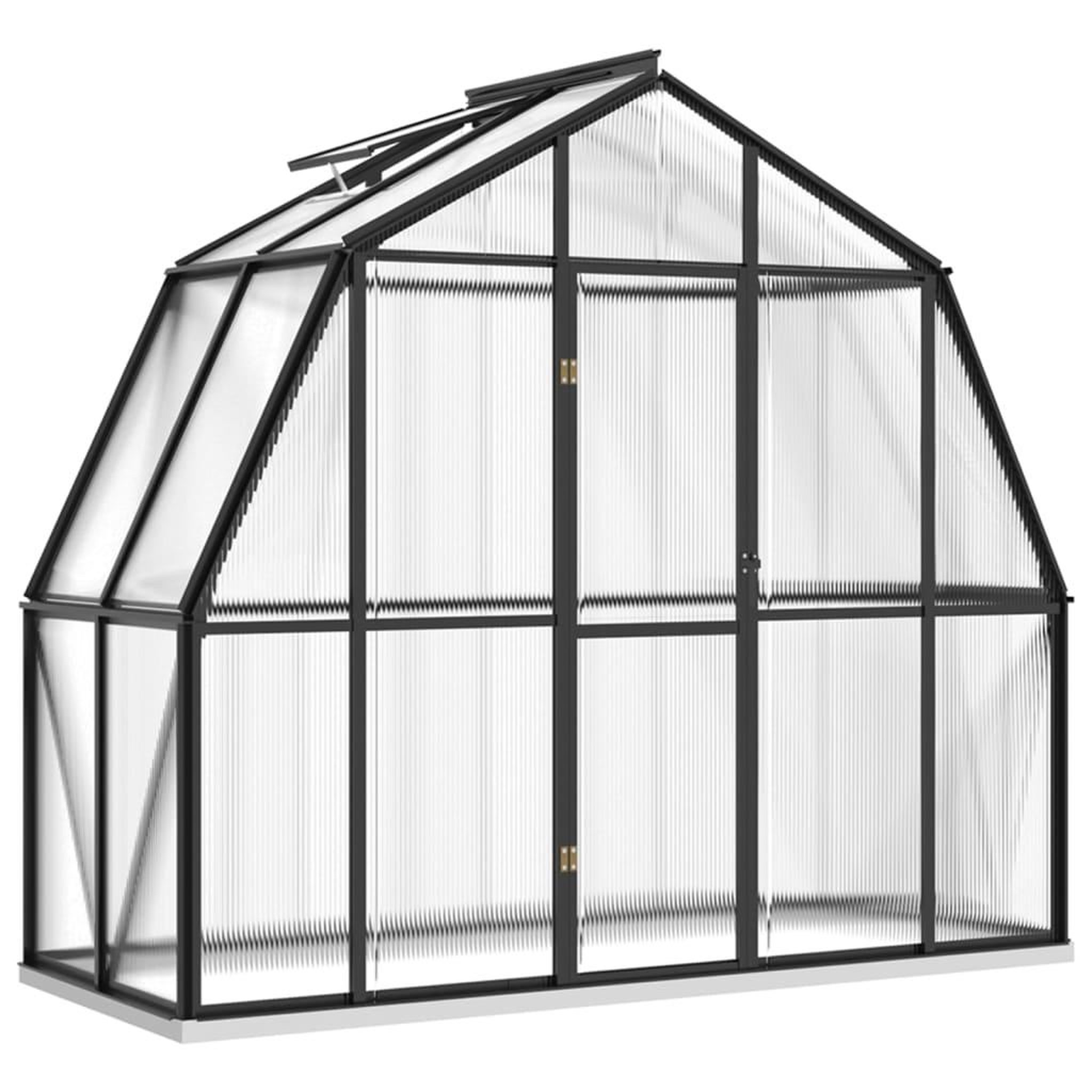 Voir la diapositive 2 : VIDAXL Serre avec cadre de base anthracite 3,3 m^2 aluminium