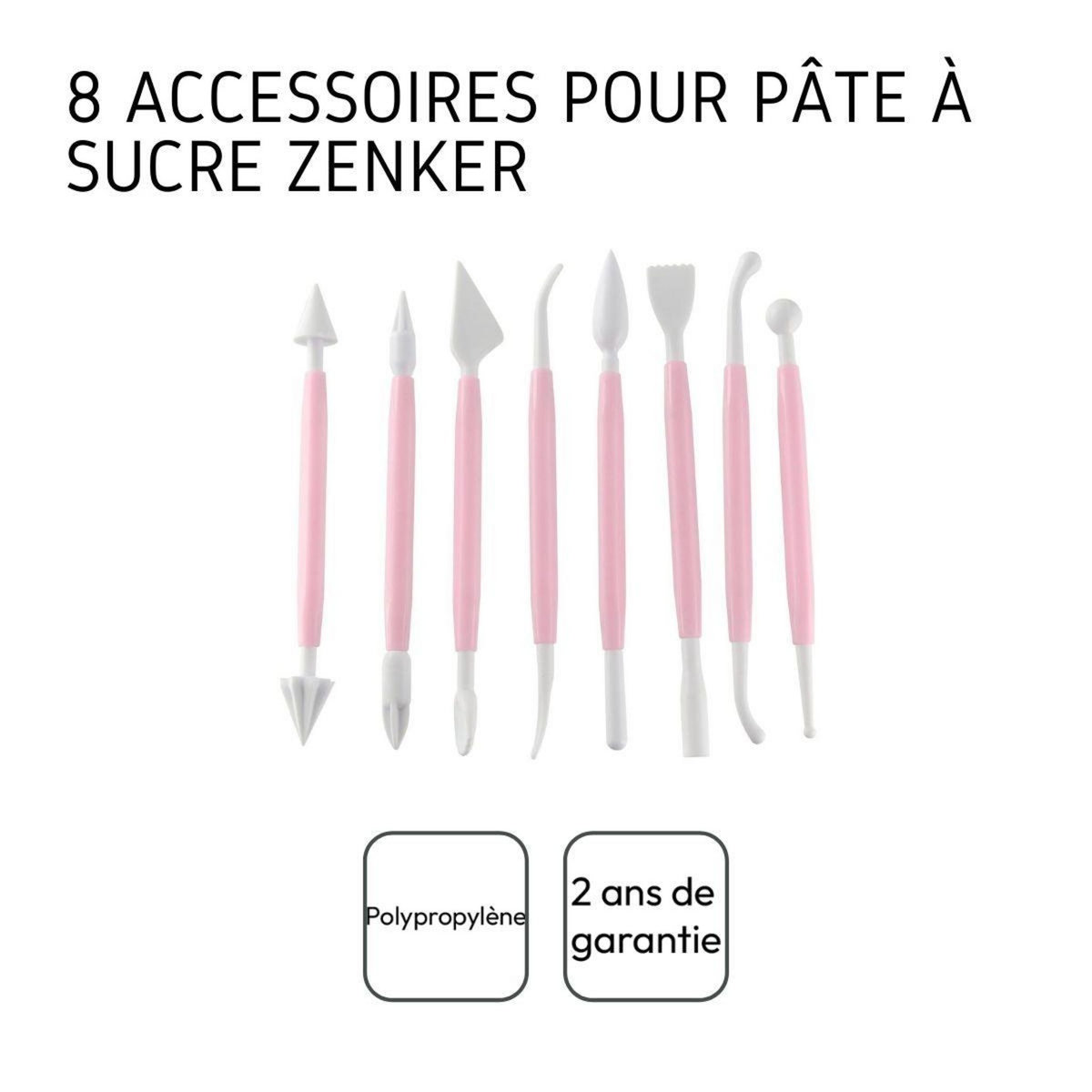 ZENKER Set de 8 outils pour modeler la pâte à sucre Zenker Candy
