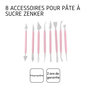 Voir la diapositive 4 : ZENKER Set de 8 outils pour modeler la pâte à sucre Zenker Candy