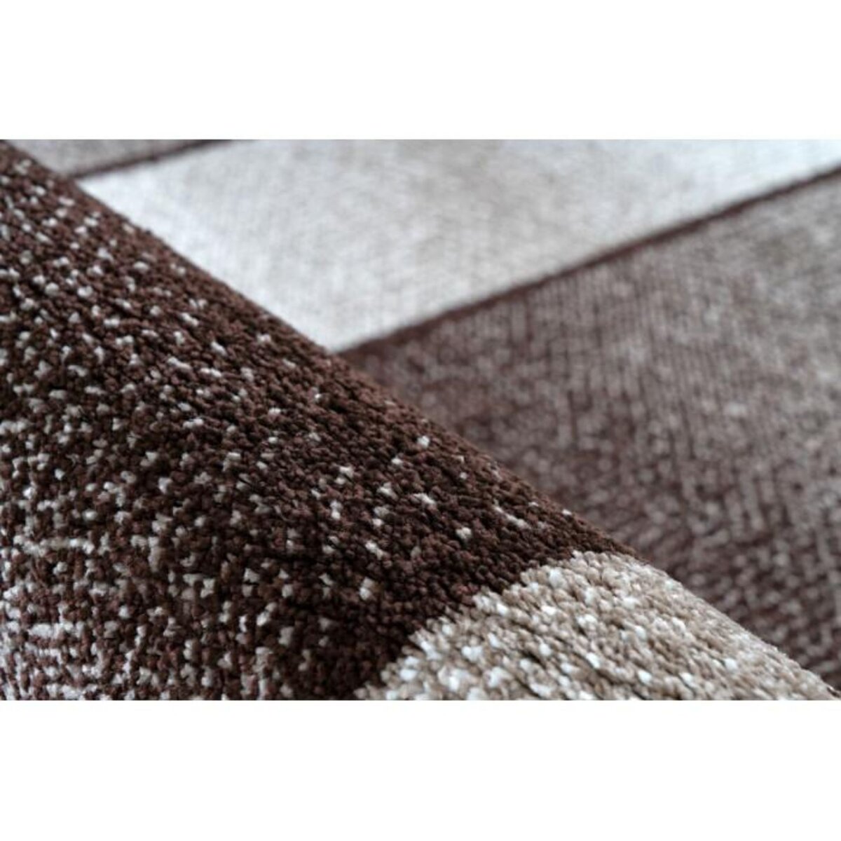 Paris Prix Tapis Tissé à Poils Courts  Broadway III  Marron & Beige