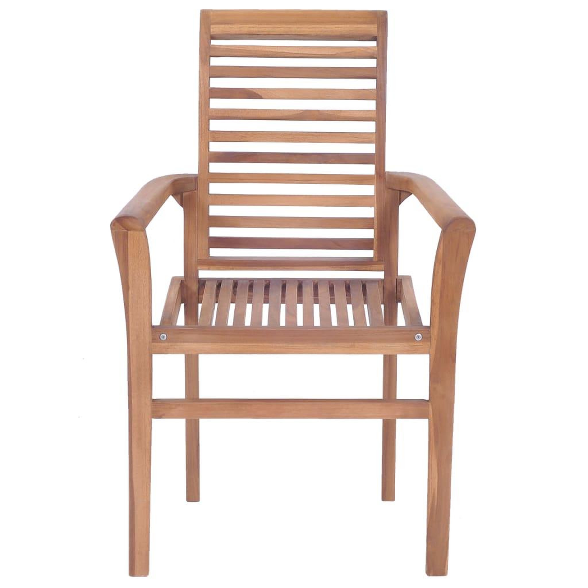 Voir la diapositive 5 : VIDAXL Chaises a manger lot de 4 avec coussins gris Bois teck solide