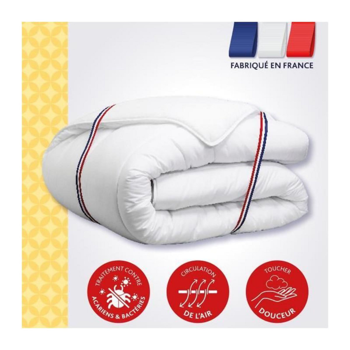 DODO Couette Victoria 240x260 cm - DODO - temperée - garnissage 100% Polyester - 2 personnes - blanc