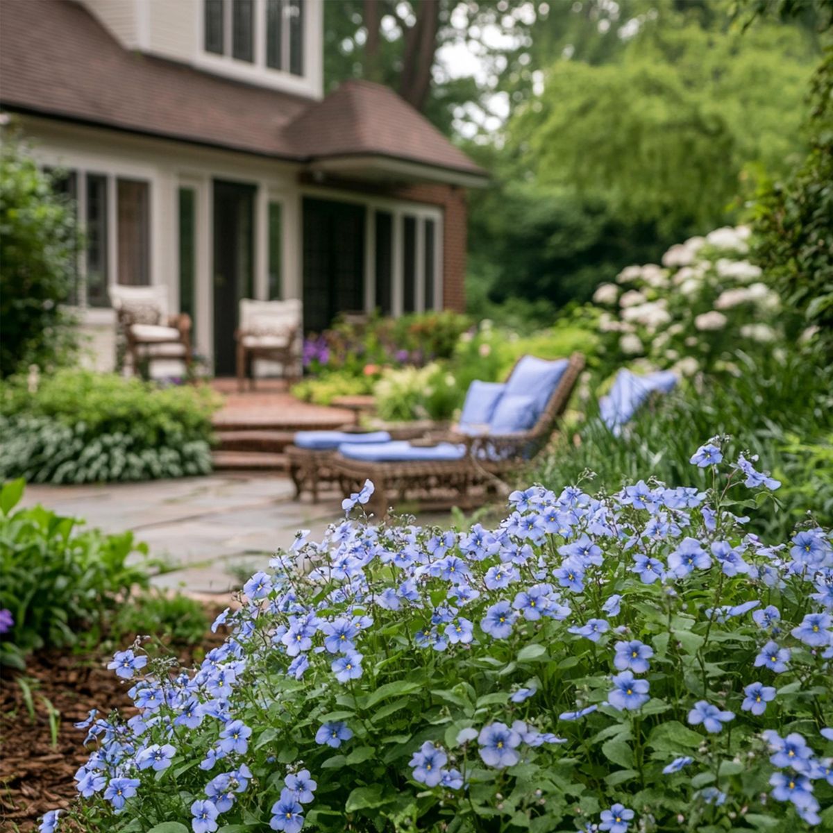 PLANT IN A BOX Dentelaire du Cap - Set de 6 - Plumbago auriculata - Hauteur 25-40cm - ⌀9cm