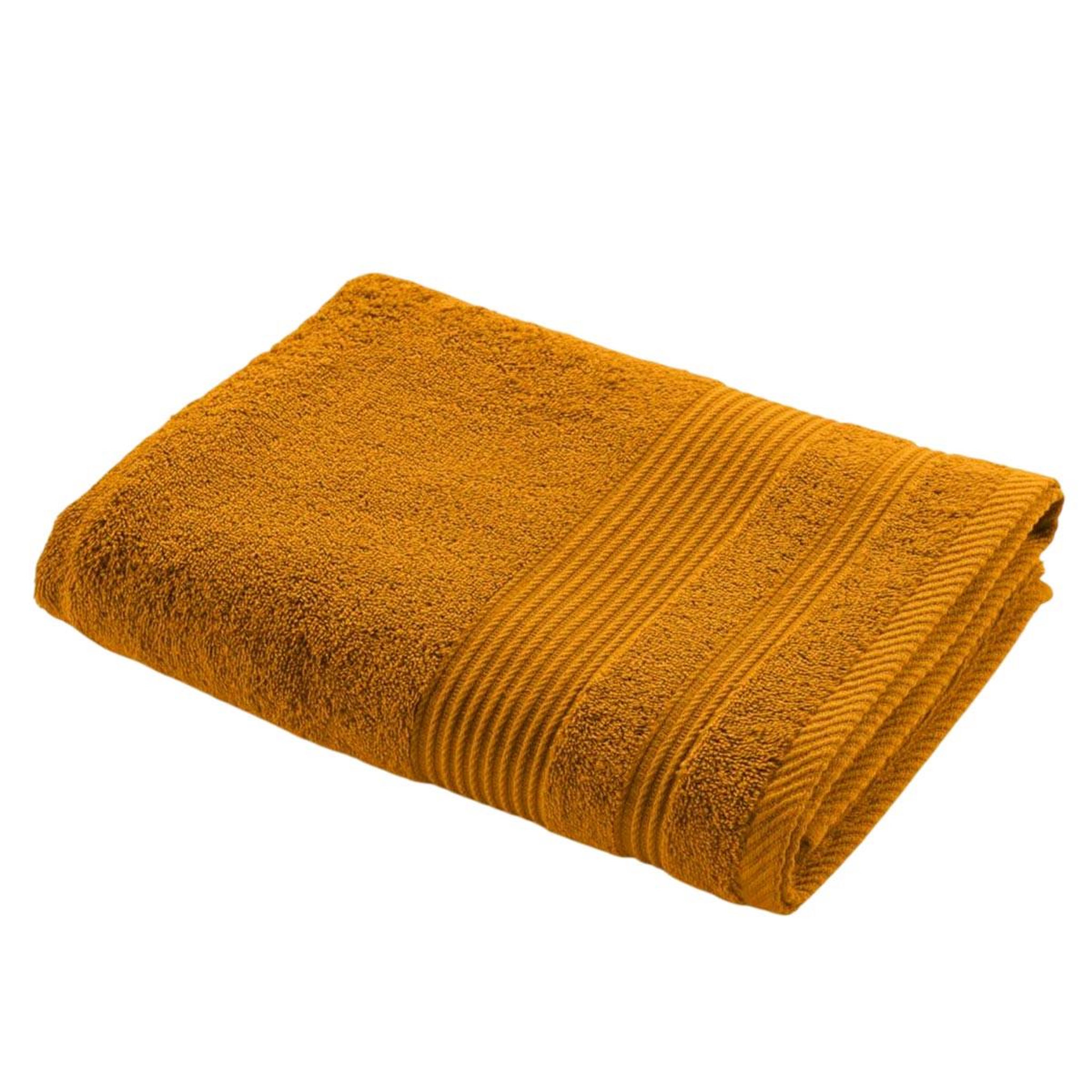 Douceur d'Intérieur Drap de douche  tendresse  70x130cm jaune curry