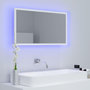 Voir la diapositive 3 : VIDAXL Miroir a LED de salle de bain Blanc 80x8,5x37 cm Acrylique