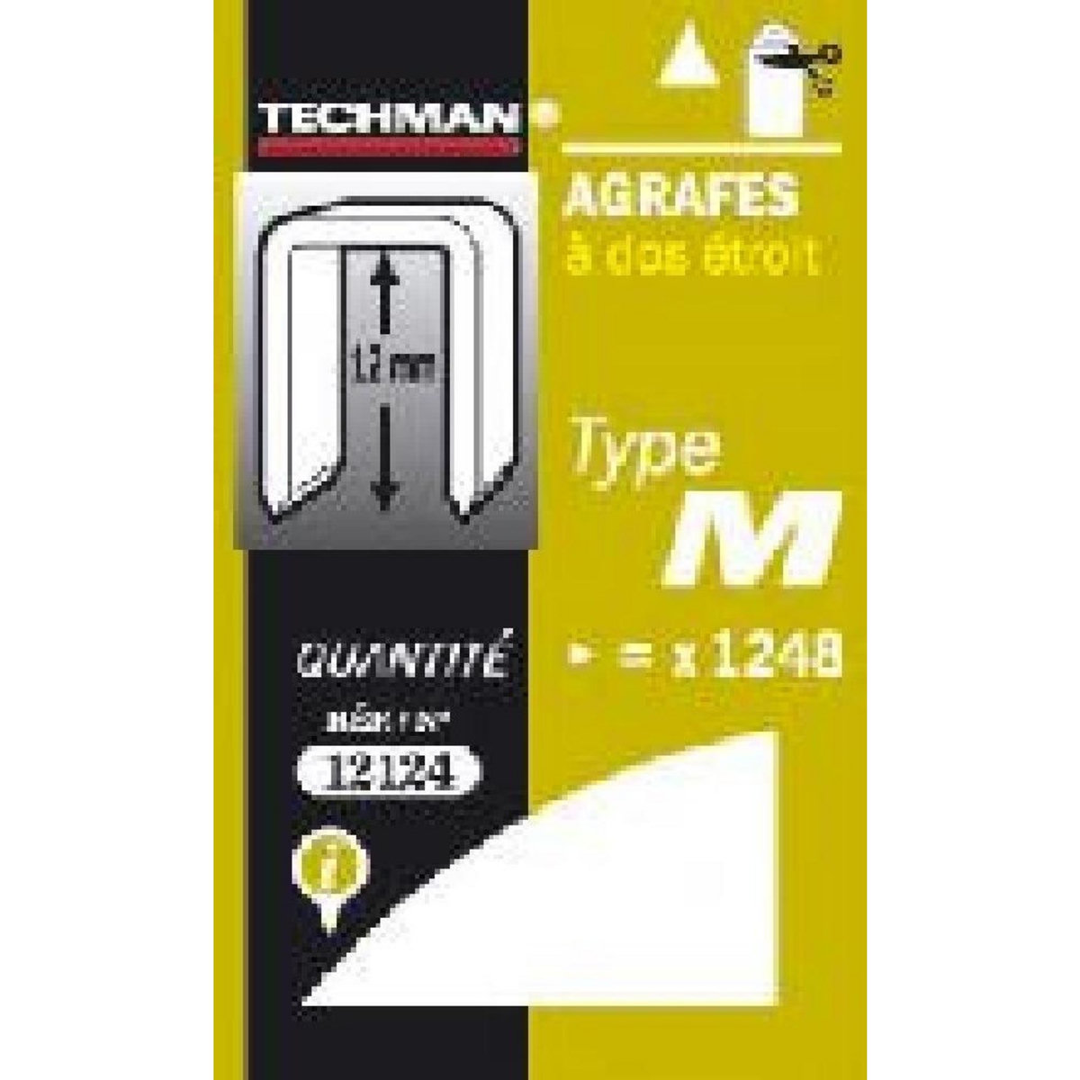 TECHMAN Agrafes 15 mm - type M