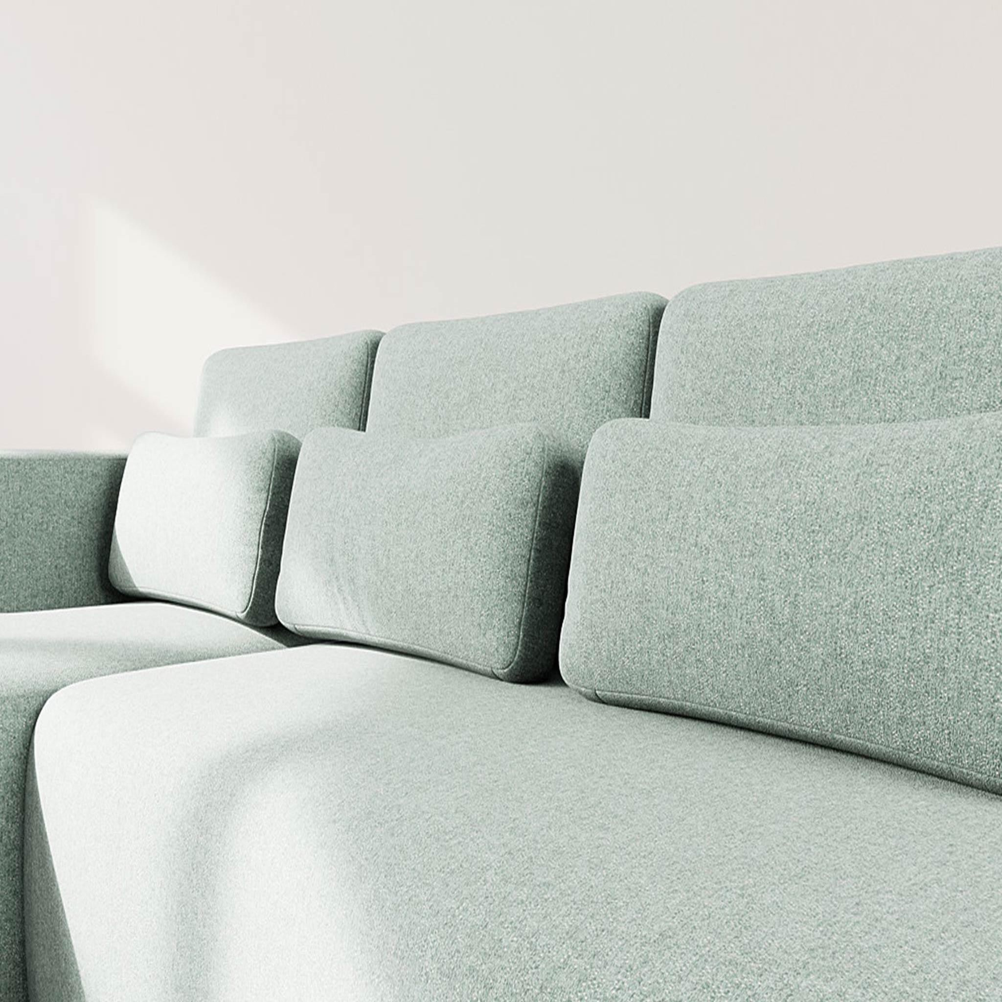 Voir la diapositive 4 : BEST MOBILIER Mahina - canapé d'angle gauche 4 places convertible avec coffre en tissu texturé