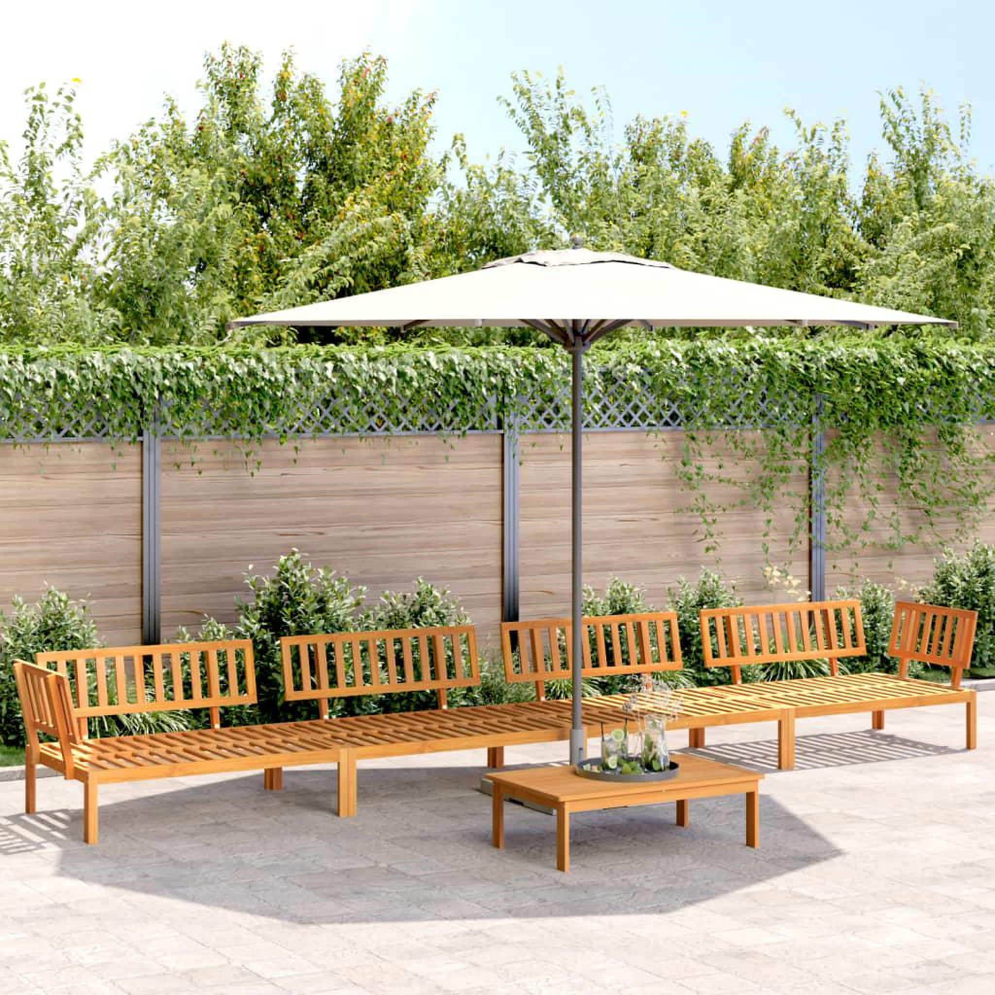 VIDAXL Salon palette de jardin 5 pcs bois d'acacia massif