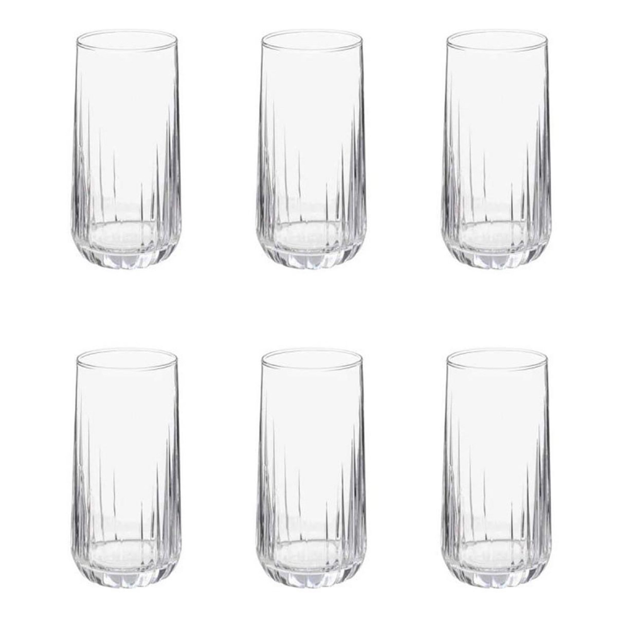 Voir la diapositive 1 : SECRET DE GOURMET Lot de 6 verres à eau  diego  36cl transparent
