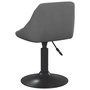 Voir la diapositive 5 : VIDAXL Chaises pivotantes a manger lot de 4 gris fonce velours