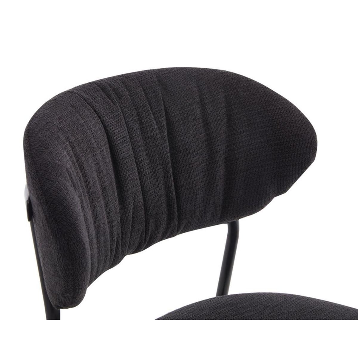 LISA DESIGN Rosita - lot de 4 chaises - en tissu - gris anthracite