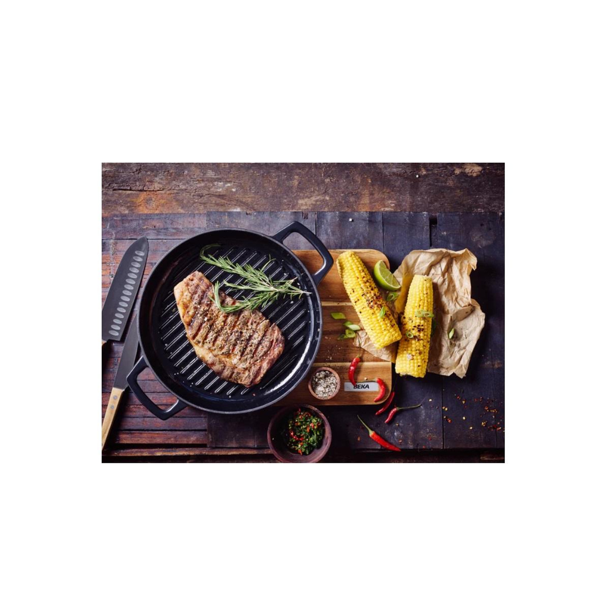 Voir la diapositive 5 : Beka Poêle grill 28cm fonte émaillée - 15148284