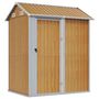Voir la diapositive 2 : VIDAXL Abri de jardin marron clair 192x152,5x237 cm acier galvanise