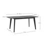 Voir la diapositive 4 : Rendez vous déco Table rectangulaire 4/6 personnes extensible en bois clair 150/180 cm - Oman