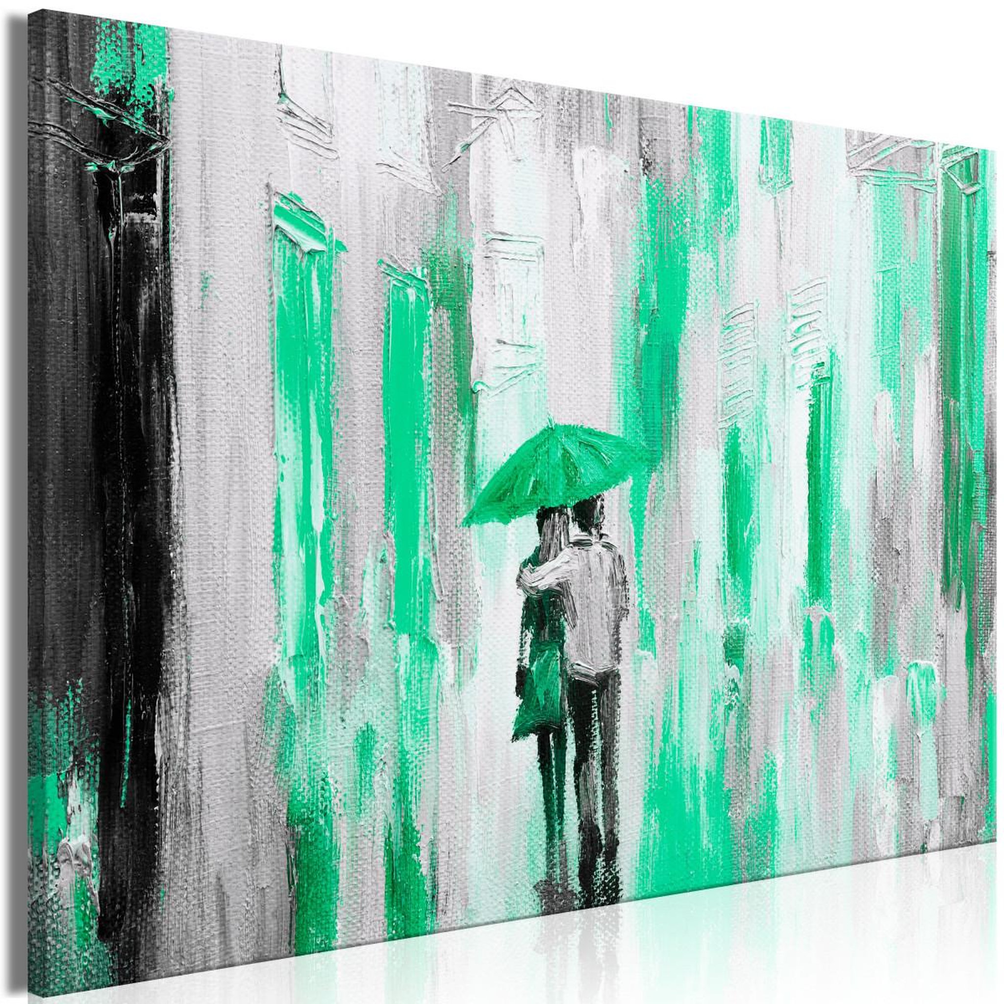 Paris Prix Tableau imprimé  umbrella in love wide green. Coloris disponibles : Multicolore