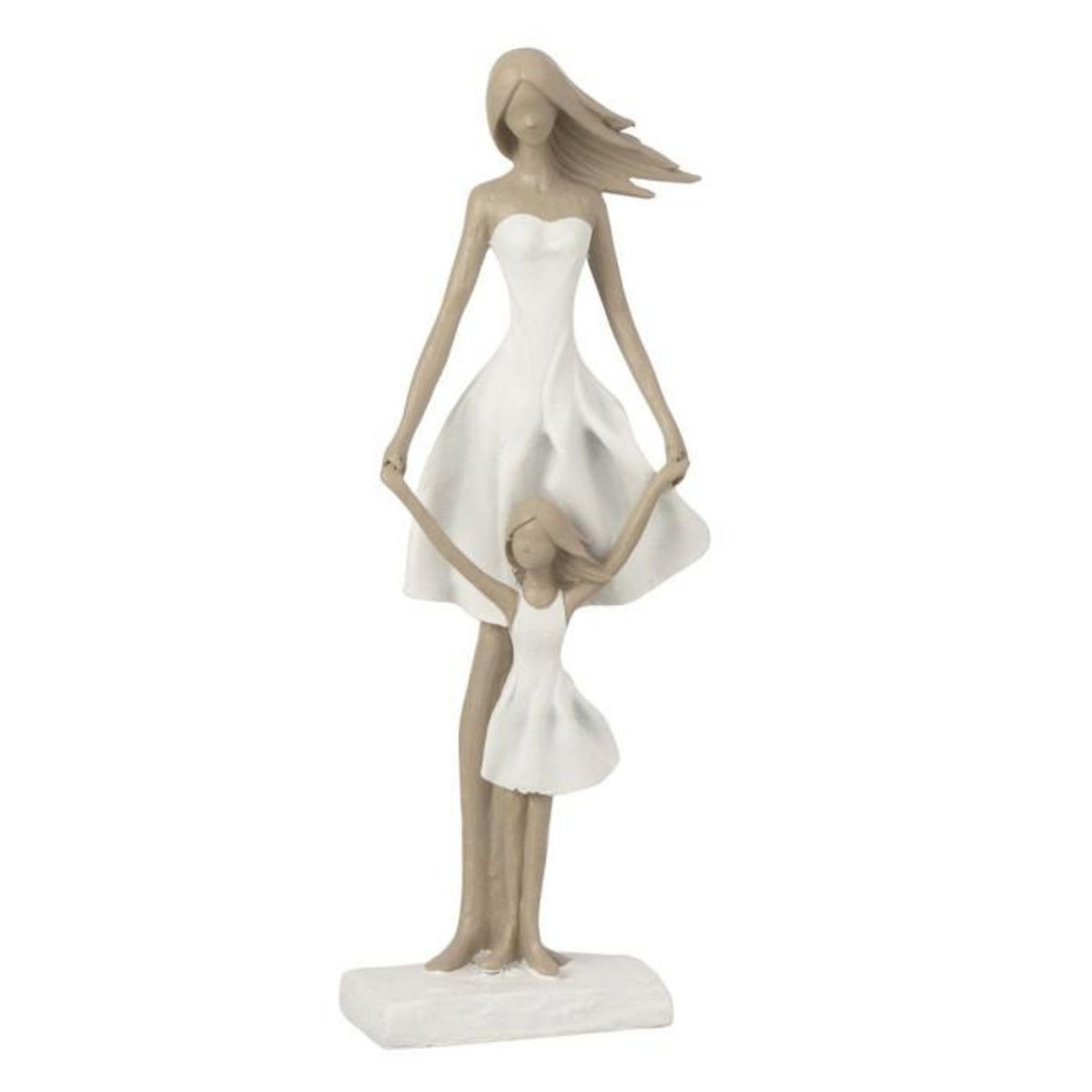 Paris Prix Statuette Déco  Yes I Do  33cm Blanc & Taupe