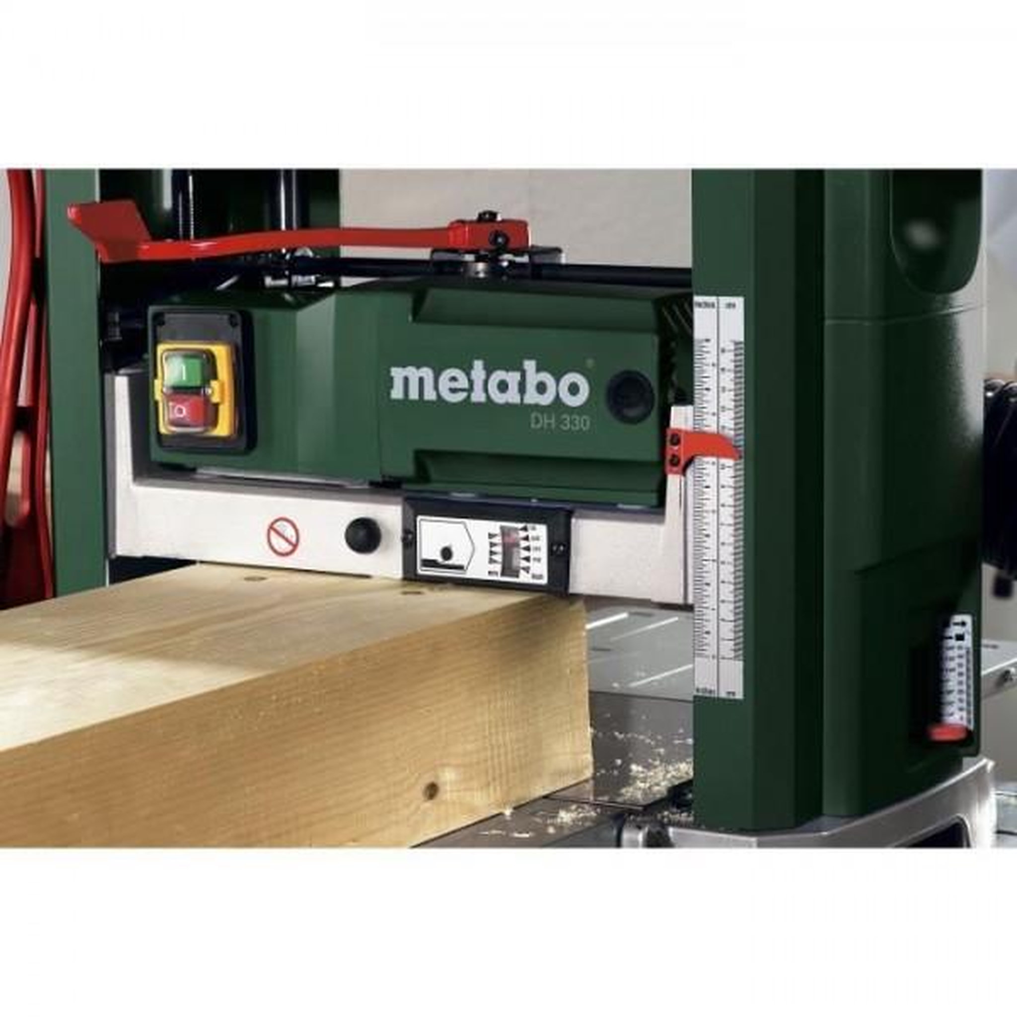 Voir la diapositive 2 : METABO Rabot de chantier METABO DH 330 - 1800 W - Réglage précis de l'épaisseur de copeau