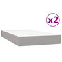 Voir la diapositive 5 : VIDAXL Sommier a lattes de lit avec matelas Gris clair 200x200cm Tissu