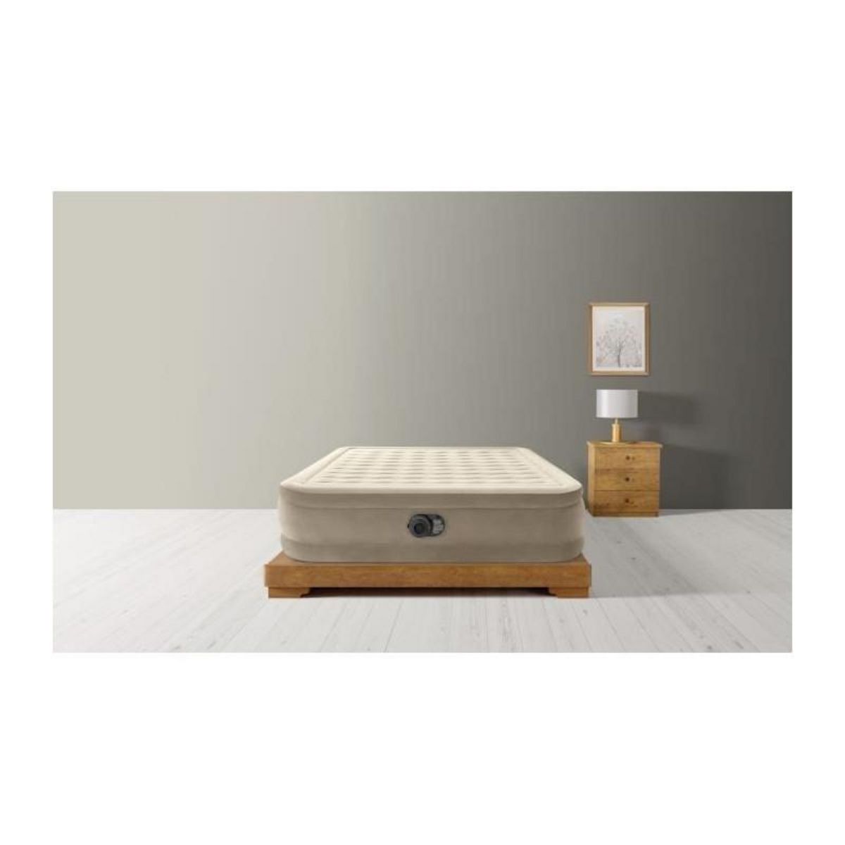 INTEX Matelas Gonflable 2 Personnes  Airbed  203cm Beige