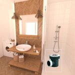 Valentin Bonde de douche diam.60 grille diam.85 sortie horizontal D40