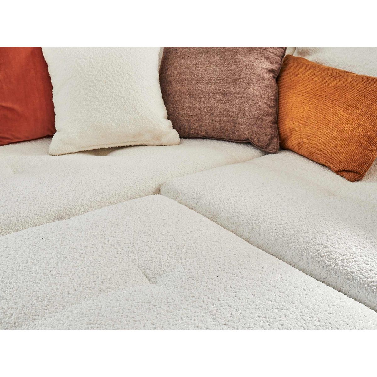 LISA DESIGN Rune - canapé d'angle gauche - 4 places - en tissu bouclette