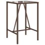 Voir la diapositive 2 : VIDAXL Table de bar d'exterieur marron 70x70x110 cm resine tressee