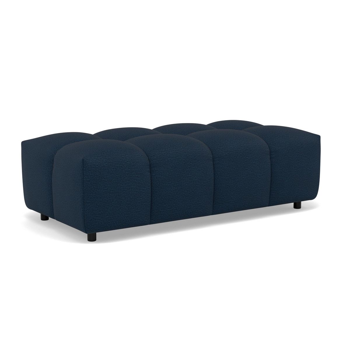 LISA DESIGN Adelaide - pouf en tissu texturé